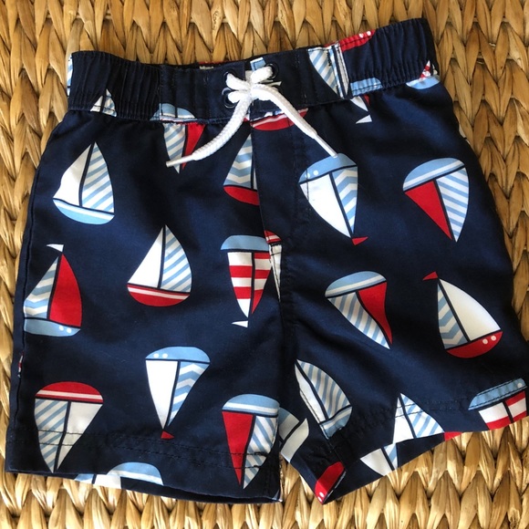 Little Me Other - NWOT “Little Me” nautical theme swim trunks 6-9mth